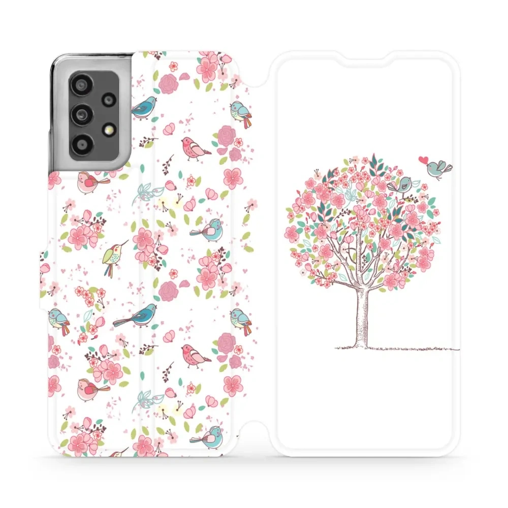 Etui z klapką do Galaxy A32 4G, Mobiwear Book, różowy gaj