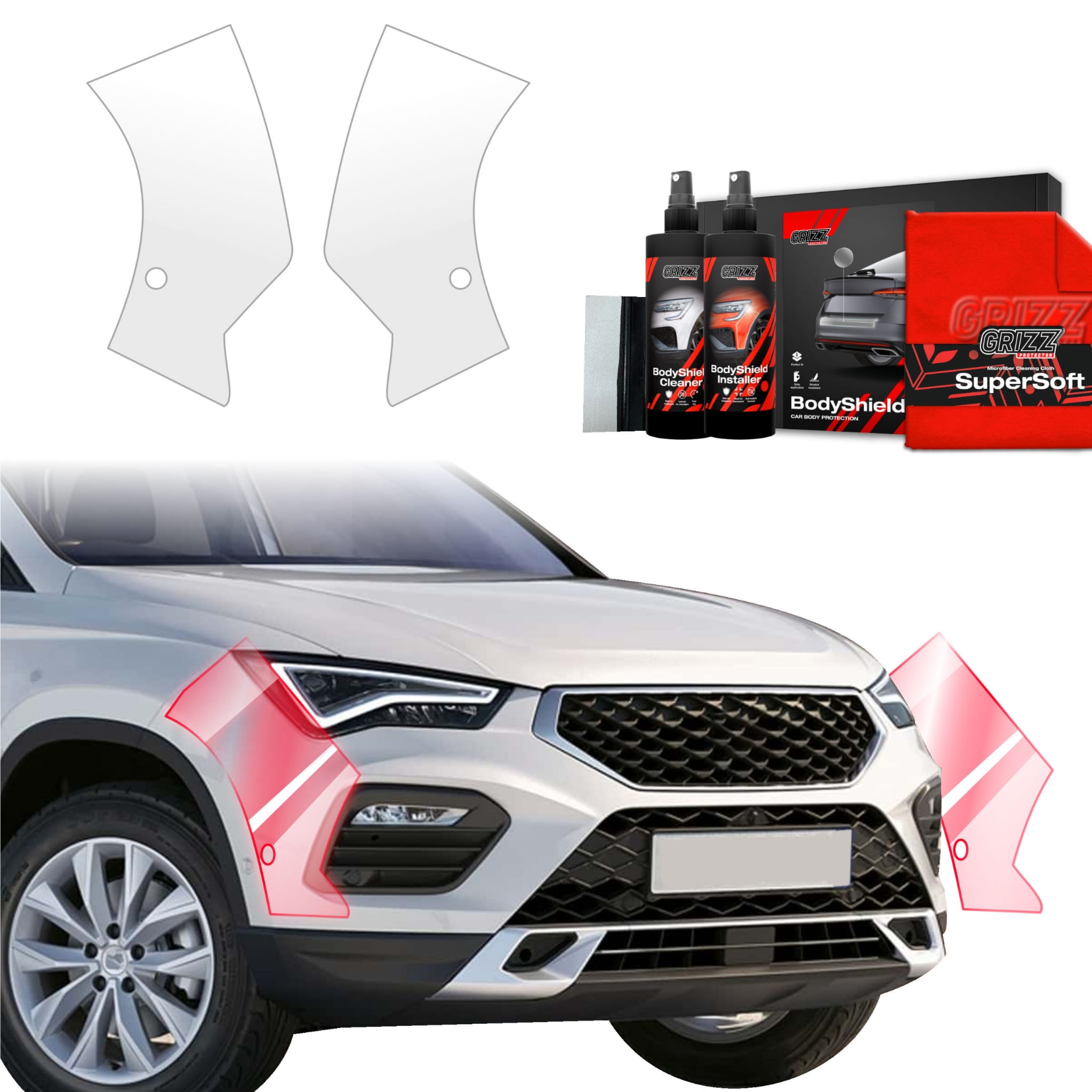 2w1 Folia ochronna Grizz Protector na zderzak do Seat Ateca (2020-2026)