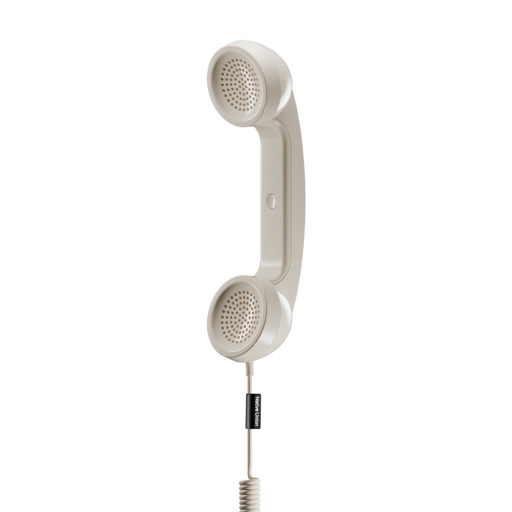Słuchawka telefoniczna USB-C, Native Union Pop Phone, odbieranie i kończenie połączeń, beżowa