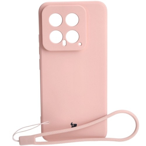 Image of Etui Bizon Case Silicone Sq do Xiaomi 14, jasnoróżowe