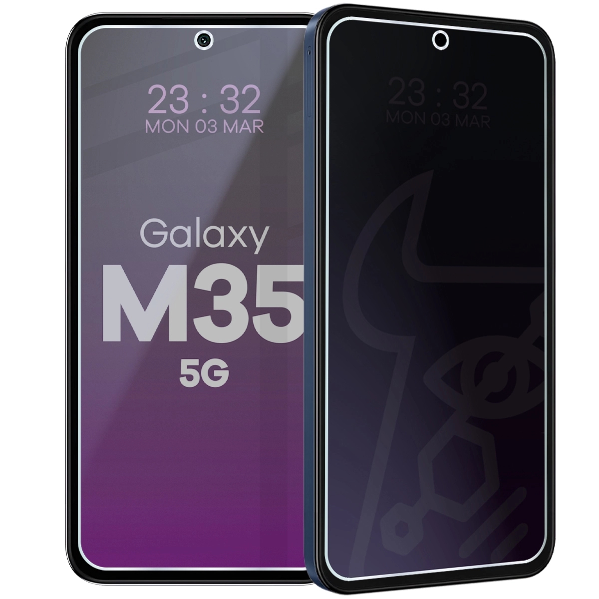 Prywatyzujące szkło hybrydowe Bizon Hybrid Shadow do Galaxy M35 5G, matowe