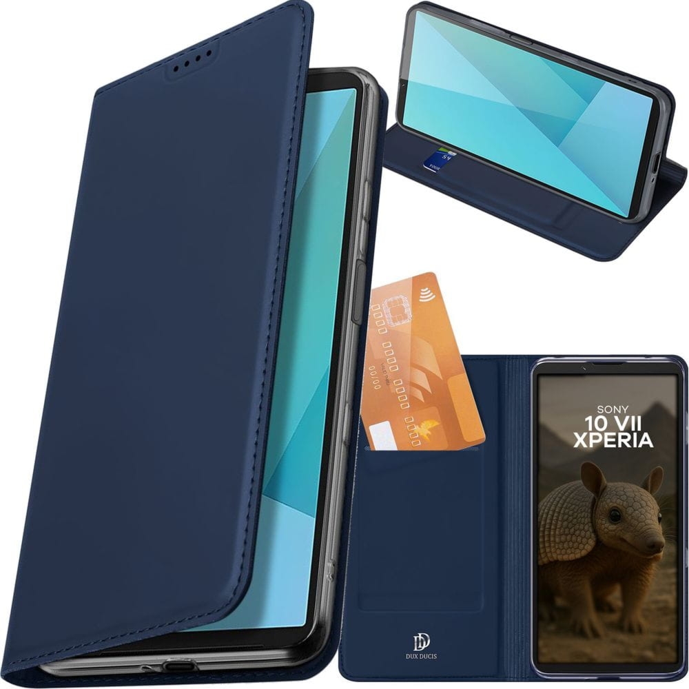 Etui z klapką Dux Ducis Skin Pro do Xperia 10 VII, granatowe