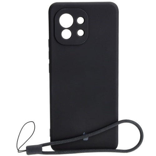 Image of Etui Bizon Case Silicone Sq do Xiaomi Mi 11, czarne
