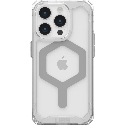 Image of Etui Urban Armor Gear Plyo MagSafe do iPhone 15 Pro, przezroczysto-srebrne