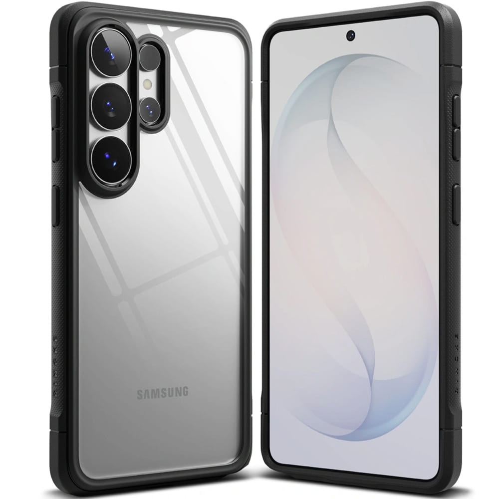 Etui Ringke Fusion Bold do Galaxy S26 Ultra, przezroczyste z czarną ramką