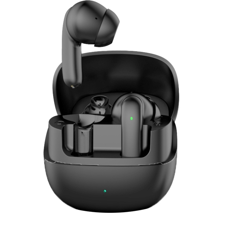 Bezprzewodowe słuchawki douszne Musthavz GoEasy True Wireless Earphone, Bluetooth 6.0, przetworniki 10 mm, etui ładujące USB-C, czarne