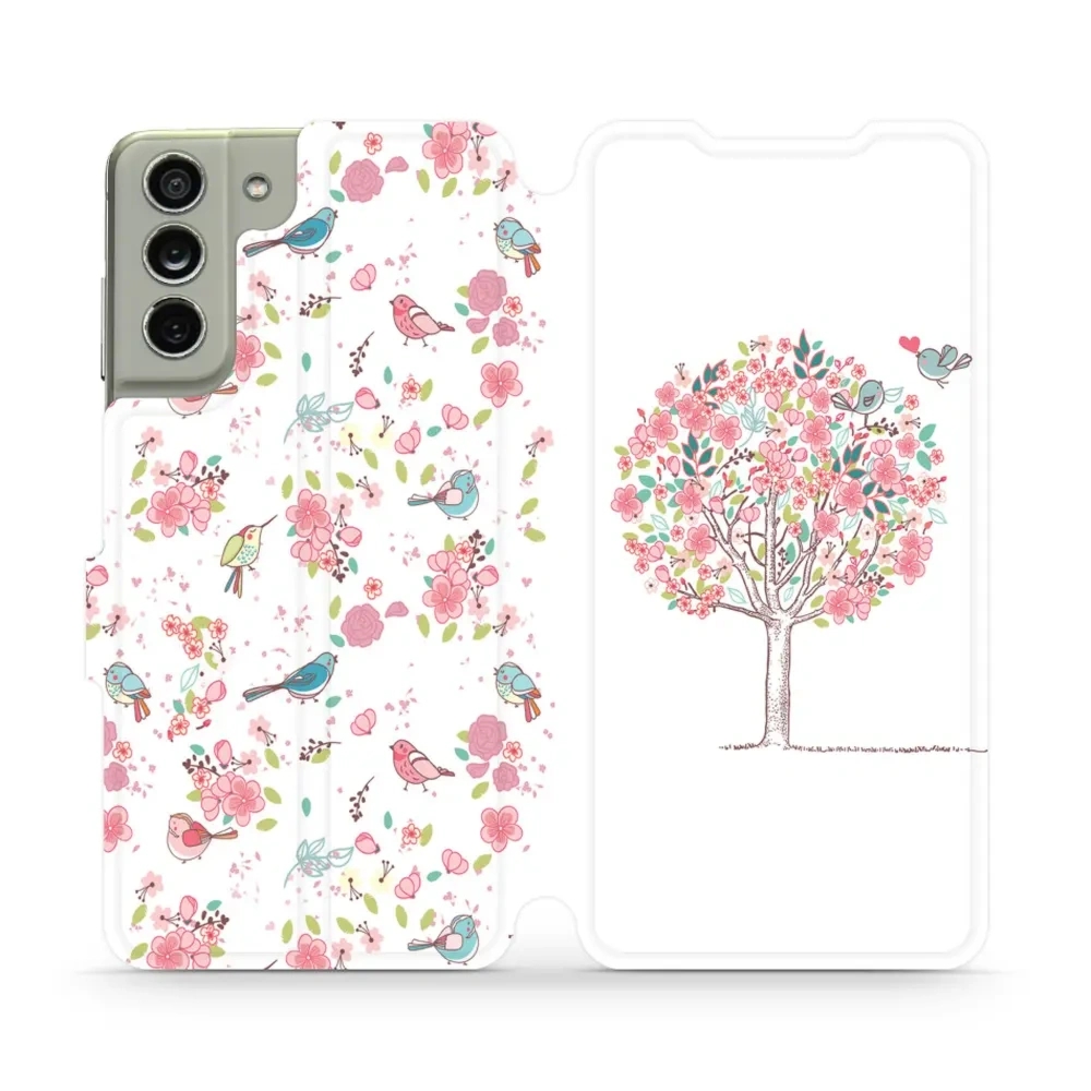 Etui z klapką do Galaxy S21 FE, Mobiwear Book, różowy gaj