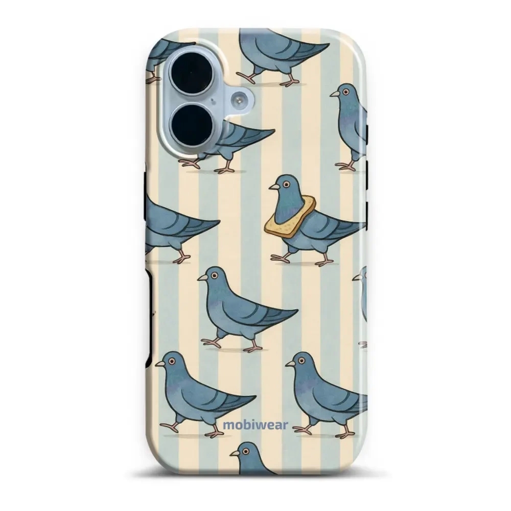 Etui ochronne do iPhone 17, Mobiwear Elite Pro, błękitne gołębie