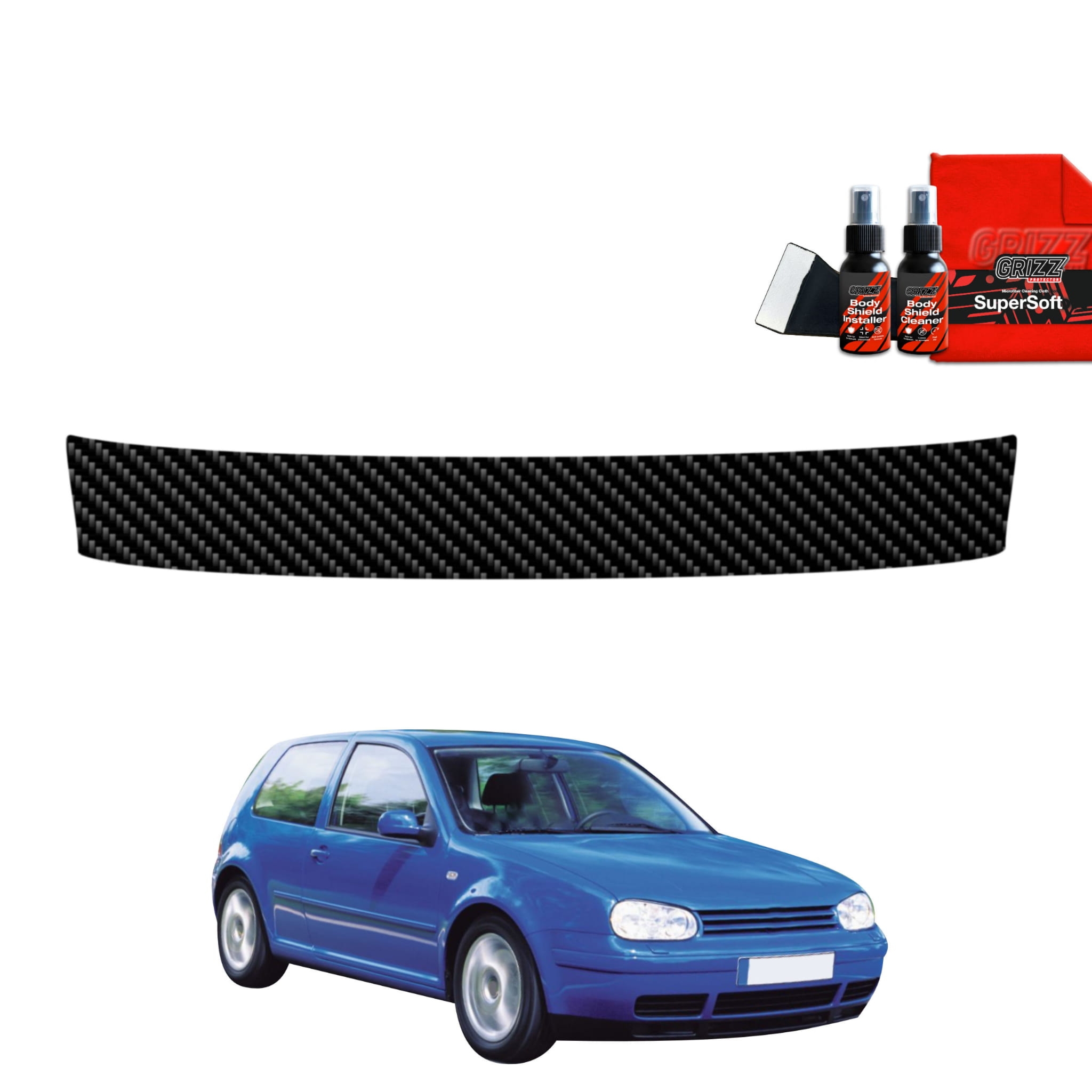Folia karbonowa Grizz Protector na próg bagażnika do Volkswagen Golf 4 Hatchback 3D (1997-2003)