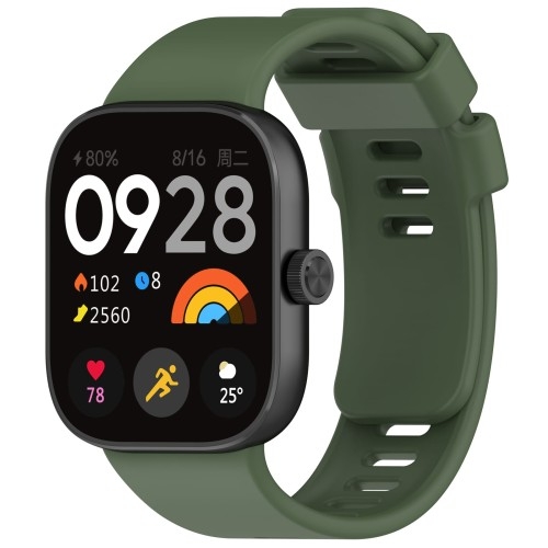 Image of Pasek Bizon Strap Watch Silicone do Xiaomi Redmi Watch 4 / Xiaomi Band 8 Pro, ciemnozielony