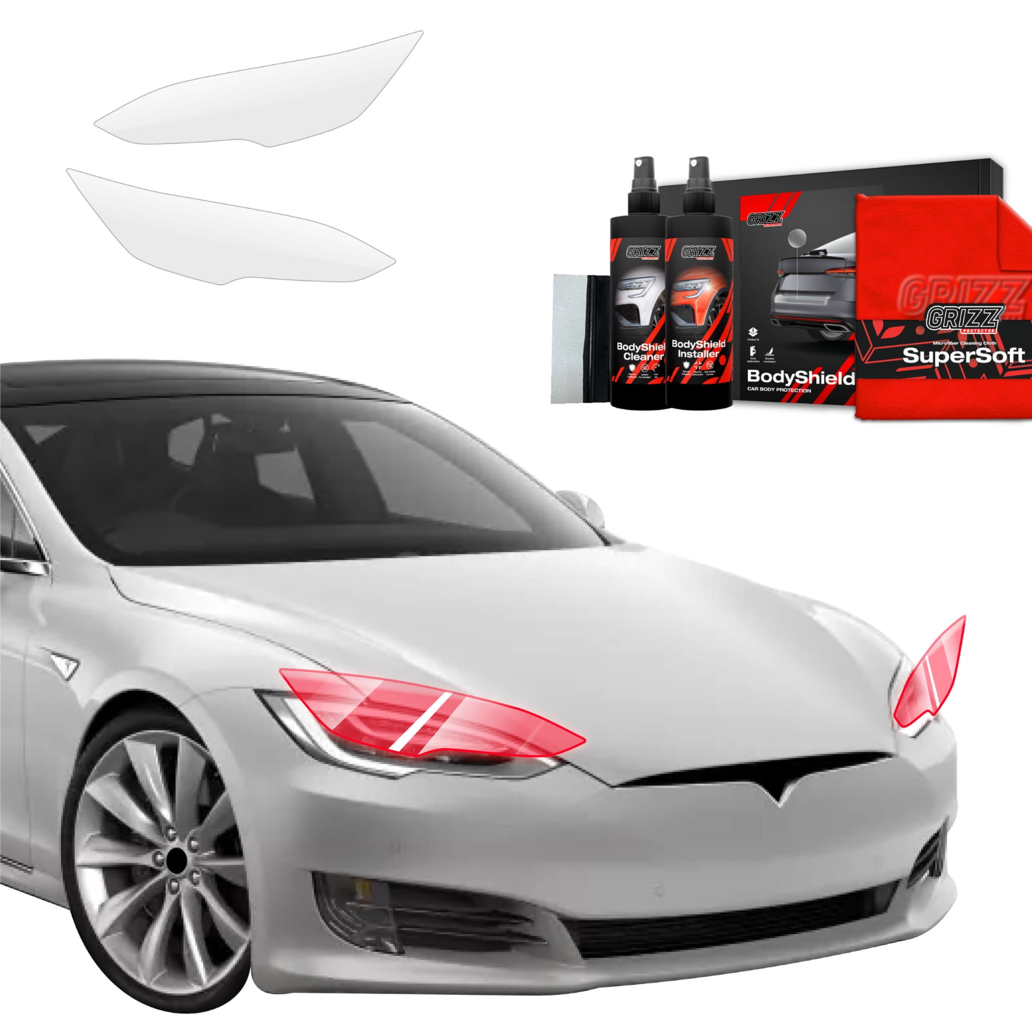 2w1 Folia ochronna Grizz Protector na lampy do Tesla Model S (2023-2026)