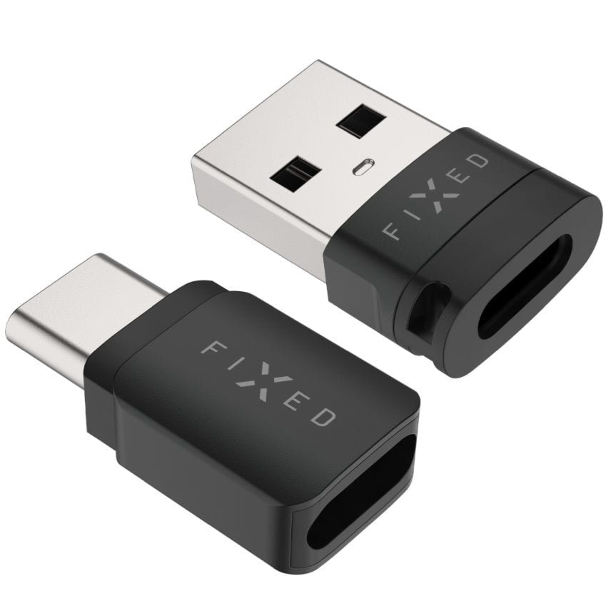 Adapter / bloker danych Fixed Data Blocker USB-C na USB-C / USB-C na USB-A, PD 240W, czarny