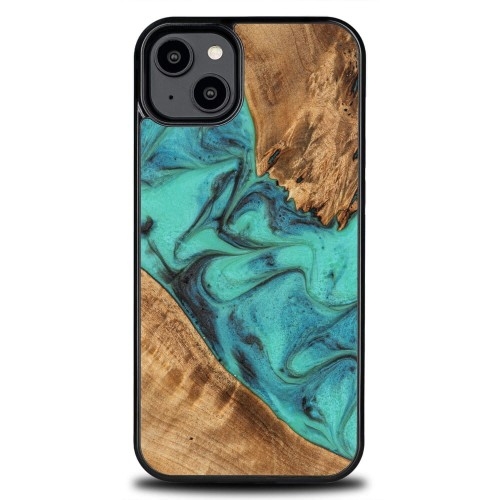 Image of Drewniane etui Bewood do iPhone 14 Plus, Turquoise