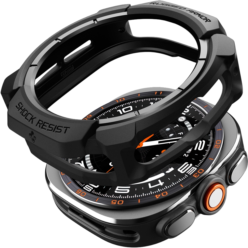 Etui Spigen Rugged Armor do Galaxy Watch Ultra 2 (47 mm), czarne