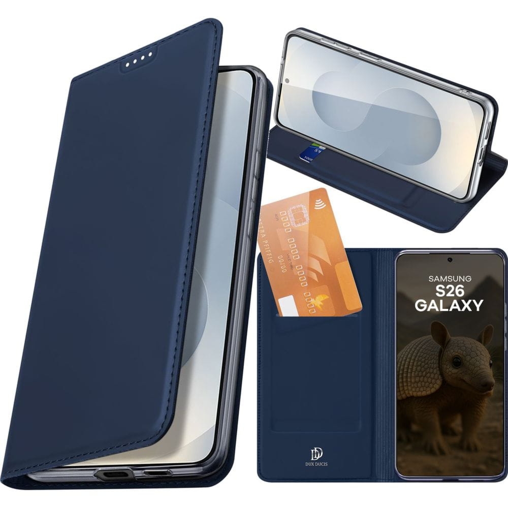 OUTLET: Etui z klapką Dux Ducis Skin Pro do Galaxy S26, granatowe