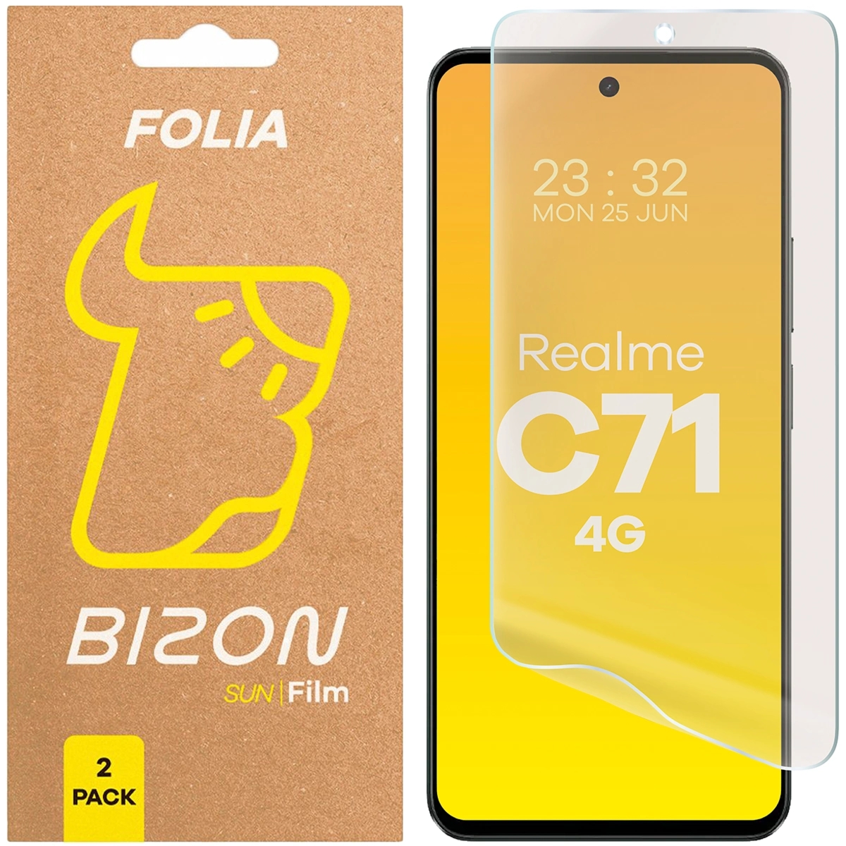 Folia matowa Bizon Film Sun Duo do Realme C71 4G, 2 sztuki