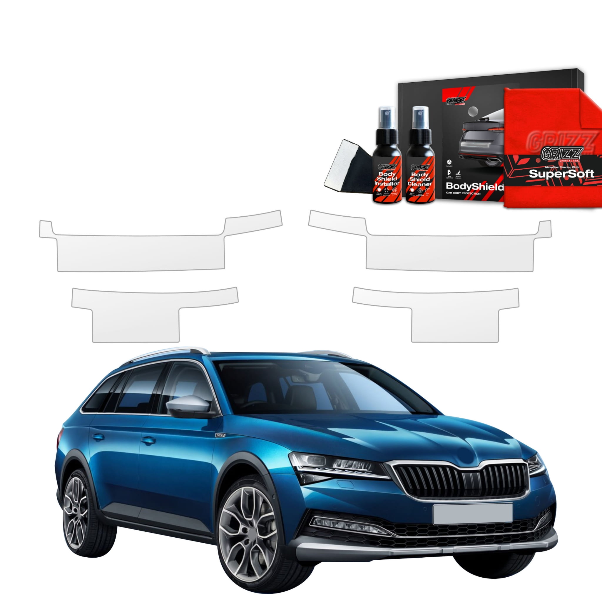 4w1 Folia ochronna na progi Grizz Protector do Skoda Superb 3 Combi (2019-2023)