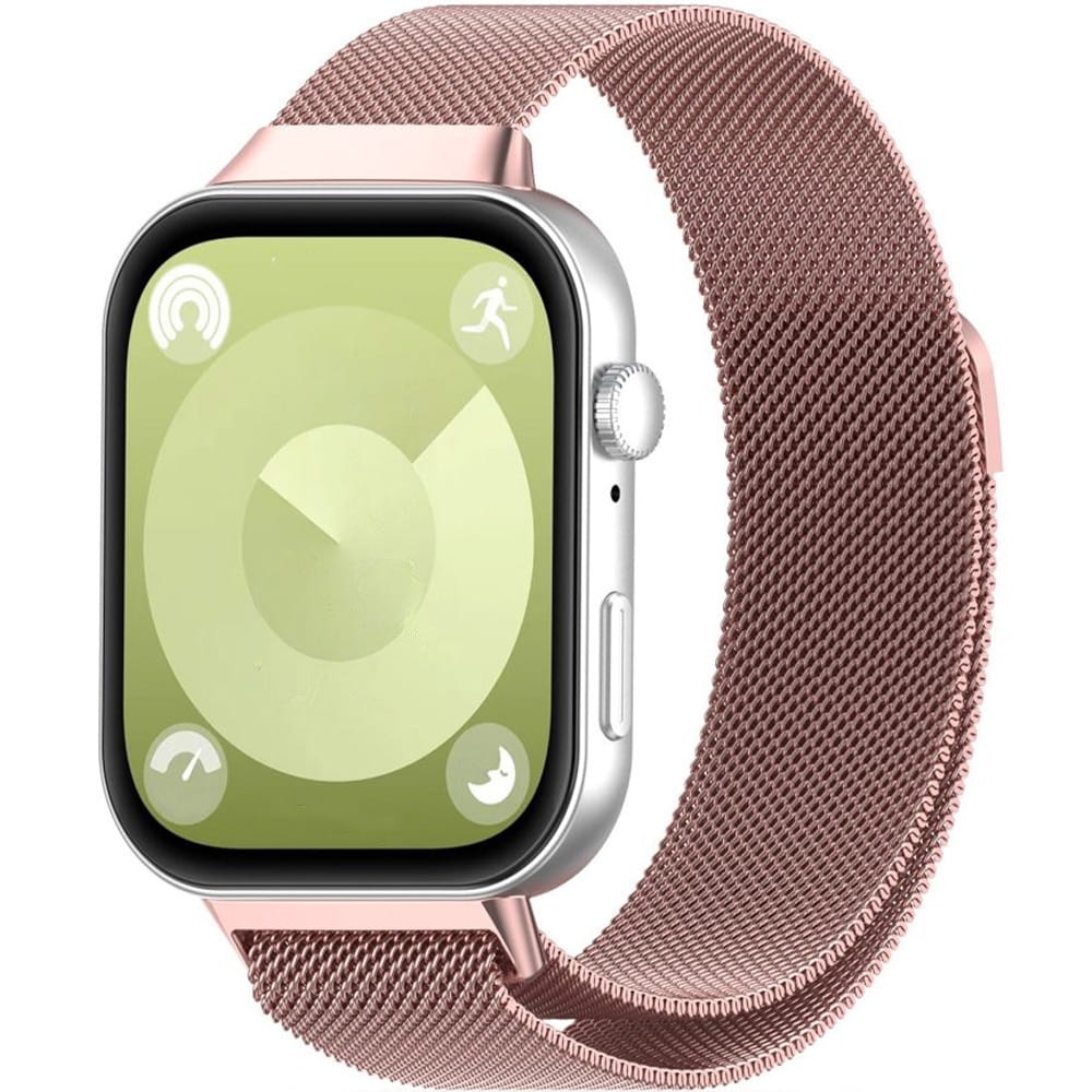 Image of Stalowa bransoletka Tech-Protect Milaneseband do Huawei Watch Fit 3, różowa