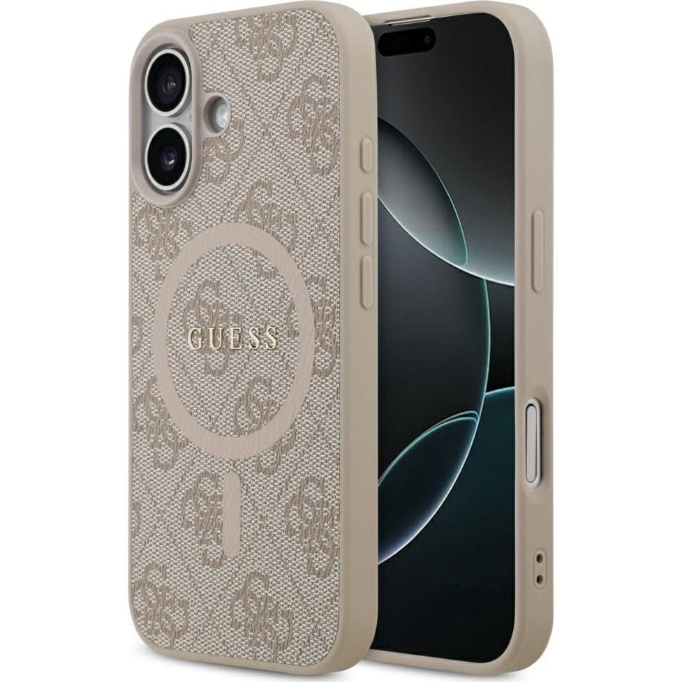 OUTLET: Etui Guess Hardcase 4G Ring Classic Logo do MagSafe do iPhone 17, różowe