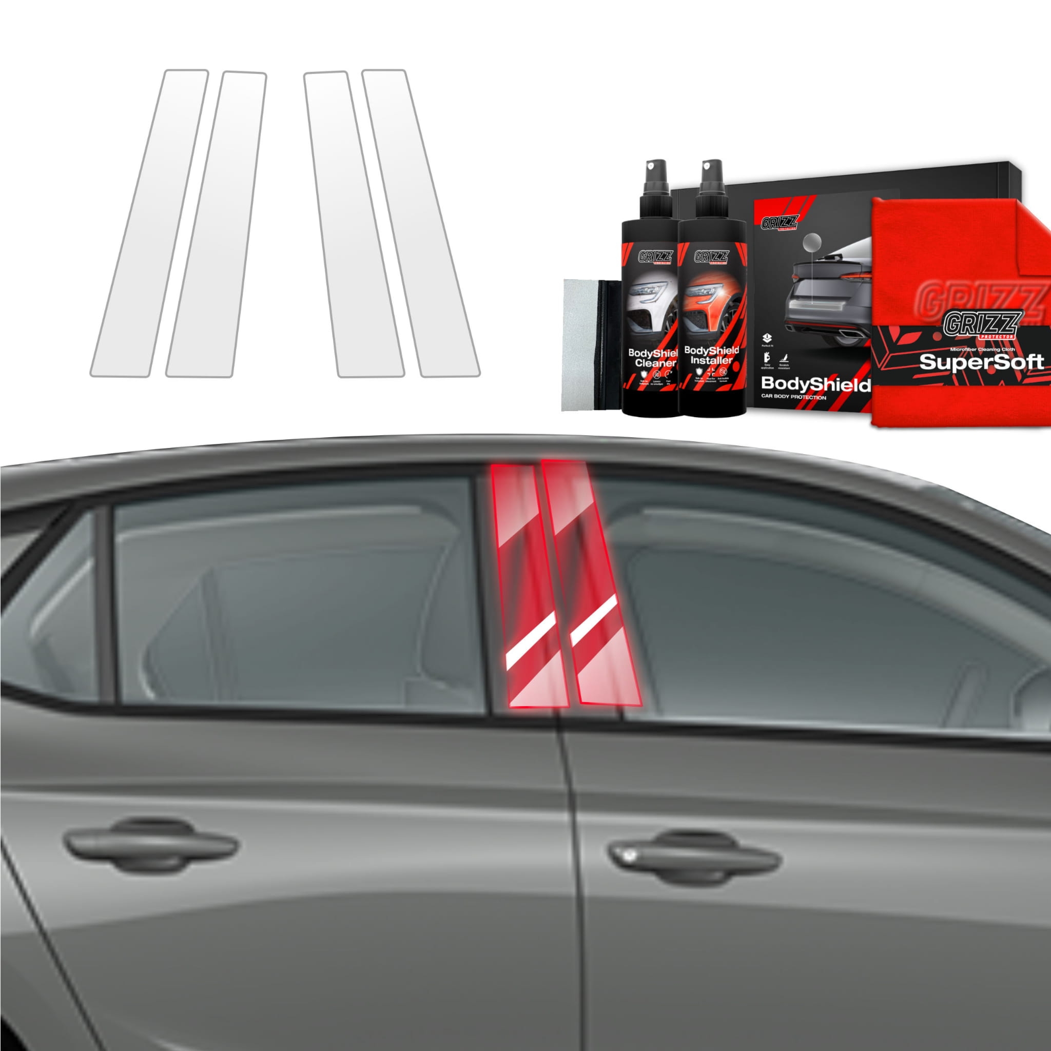 4w1 Folia ochronna Grizz Protector na słupki do Opel Corsa (2023-2026)