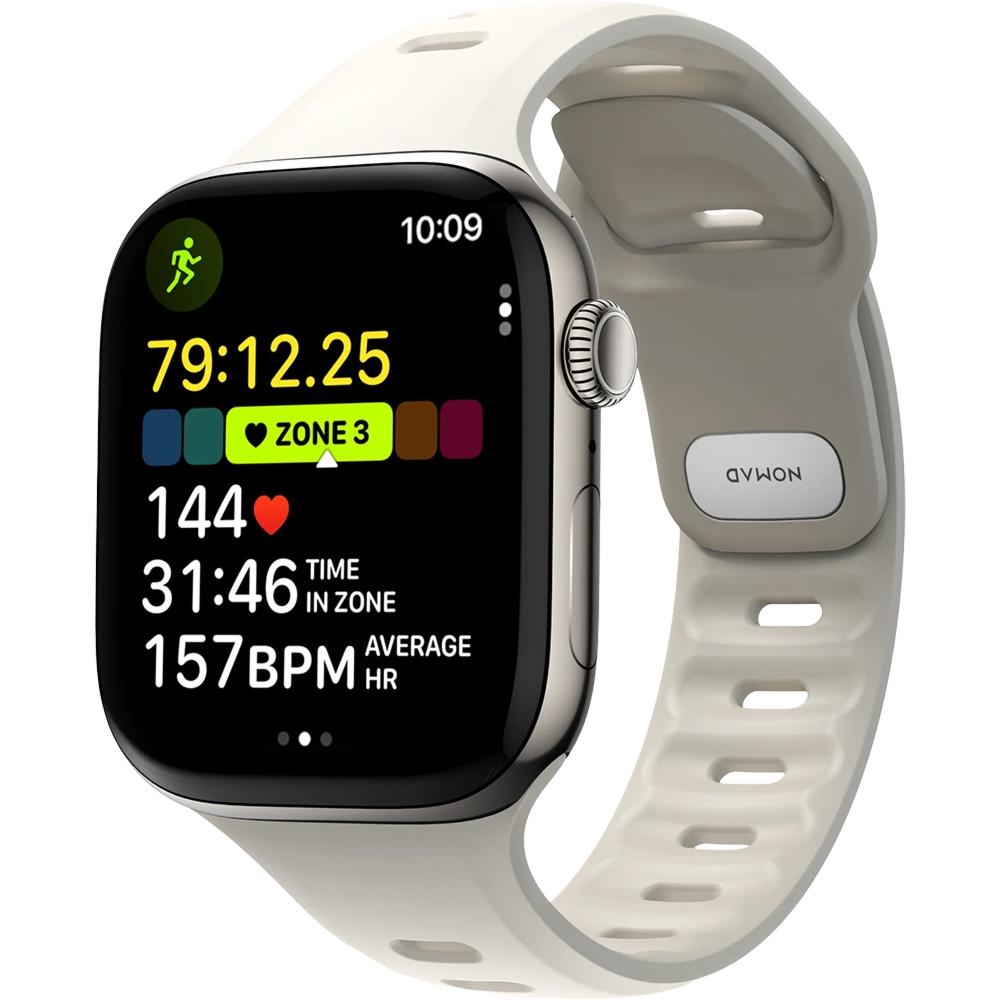 Pasek do zegarka Nomad Tempo Band do Apple Watch 46 / 45 / 44 mm, beżowe