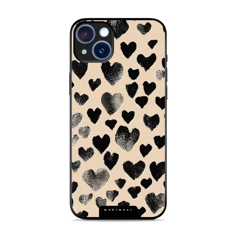 Etui ochronne do iPhone 15 Plus, Mobiwear Glossy Case, beżowa miłość