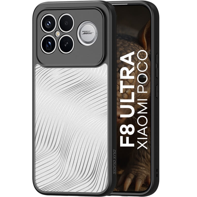 Etui Dux Ducis AIMO do Xiaomi POCO F8 Ultra, przezroczyste z czarną ramką