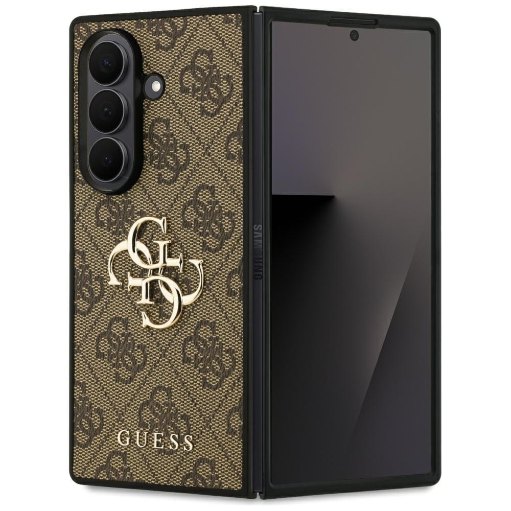 Etui Guess Hardcase 4G Big Metal Logo do Galaxy Z Fold7, brązowe