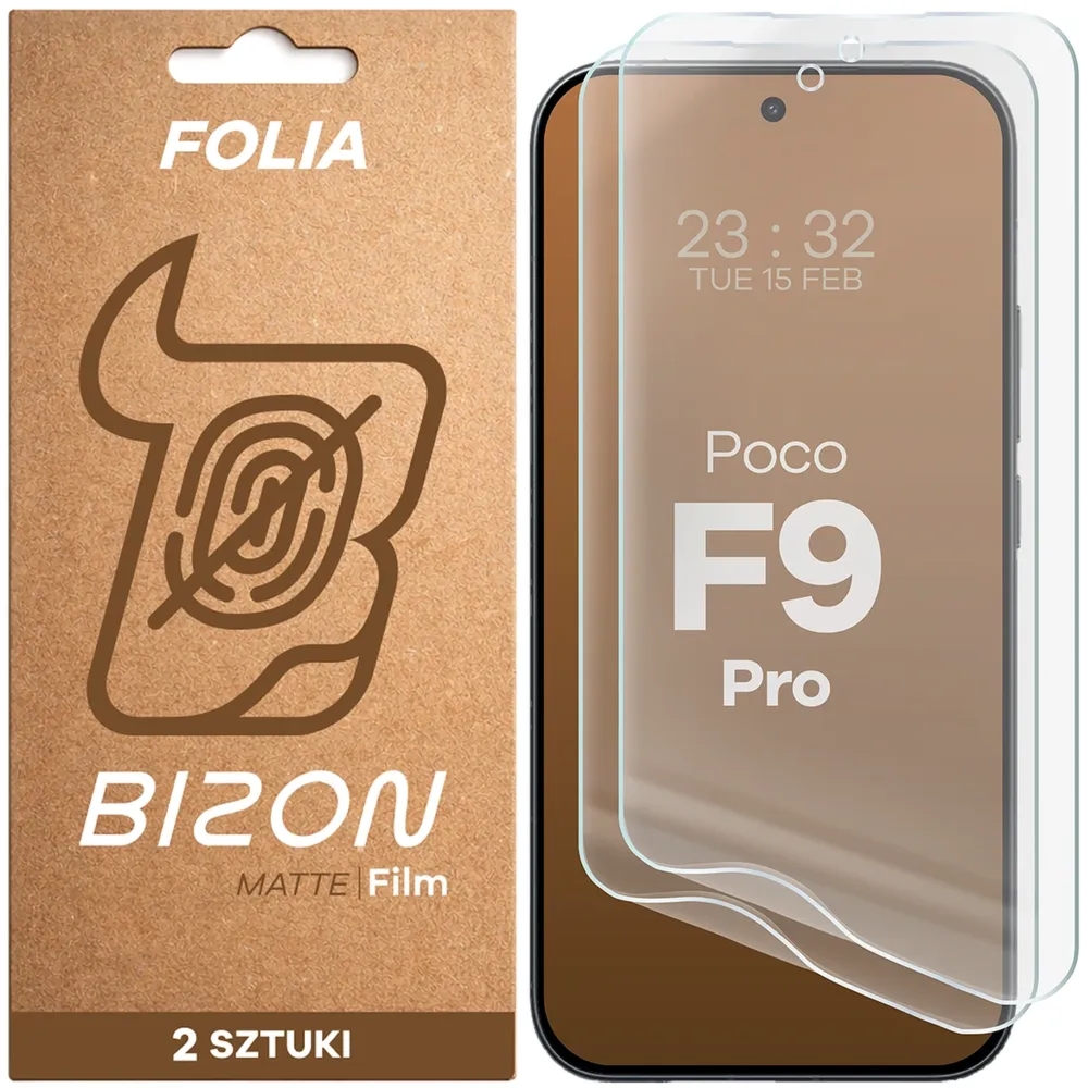 Folia matowa Bizon Film Matte Duo do Xiaomi POCO F9 Pro, 2 sztuki
