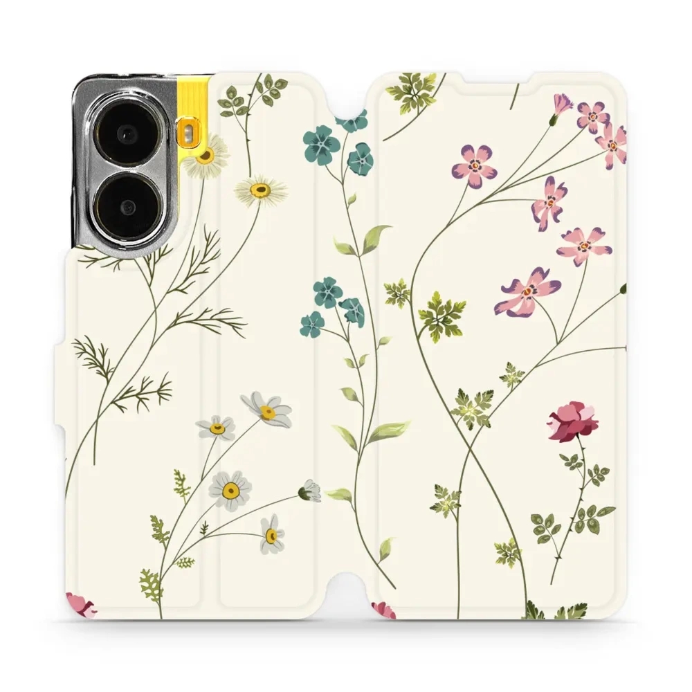 Etui z klapką do Xiaomi POCO X7 Pro, Mobiwear Book, polne kwiaty