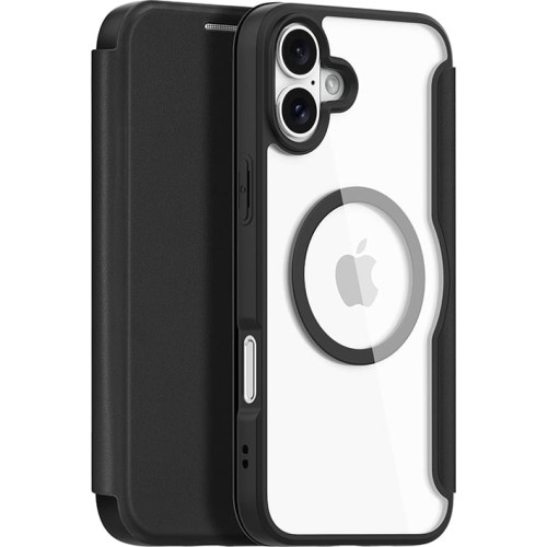 Image of Etui Dux Ducis Skin X Pro Magnetic do iPhone 16 Plus, czarno-przezroczyste