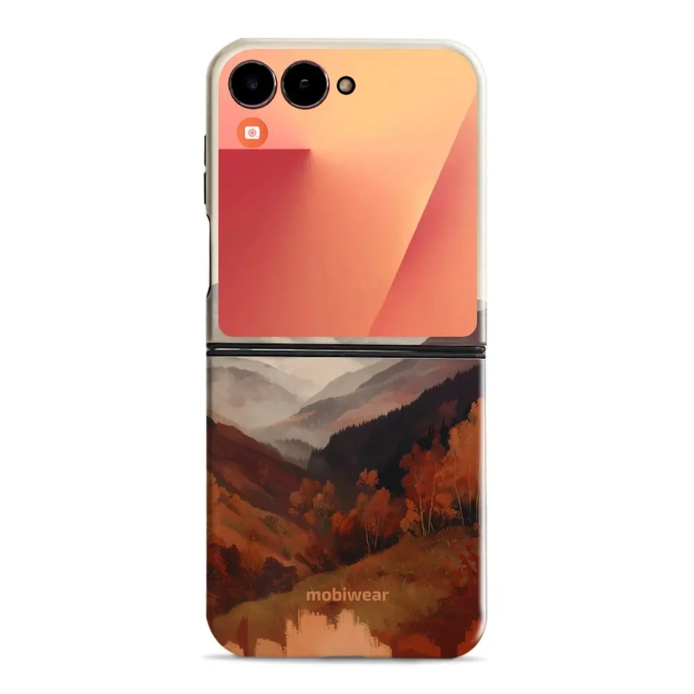 Etui ochronne do Galaxy Z Flip7, Mobiwear Elite Pro, mglista dolina w górach