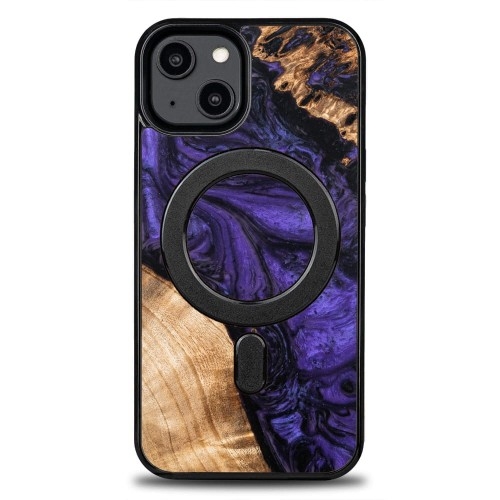 Image of Drewniane etui Bewood do iPhone 14, Violet MagSafe