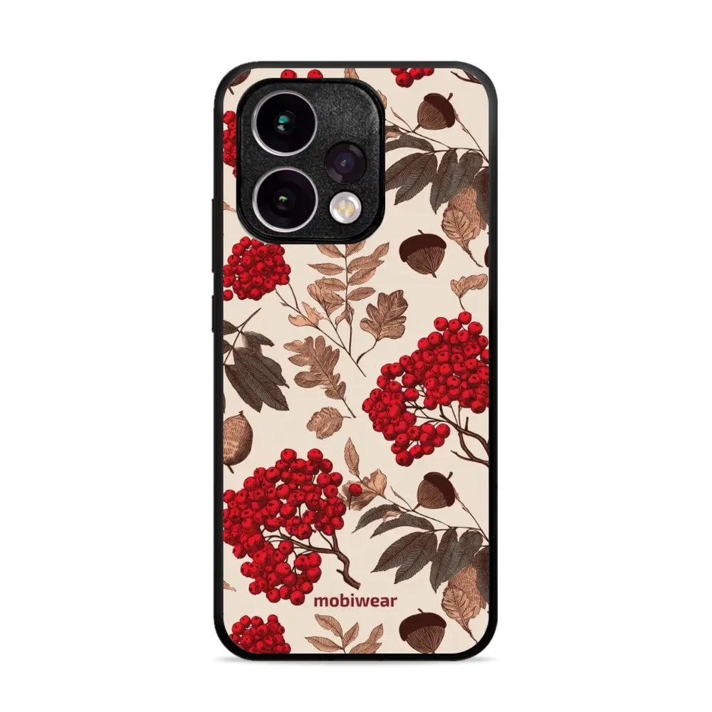 Etui ochronne do OPPO Reno15, Mobiwear Glossy Case, jarzębina na ecru