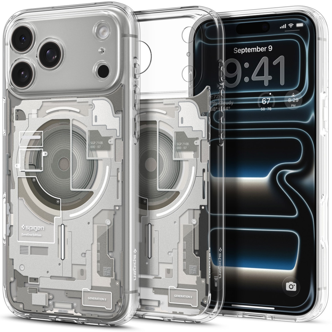 Etui Spigen Ultra Hybrid Mag do MagSafe do iPhone 18 Pro Max, przezroczysto-beżowe (Zero One)