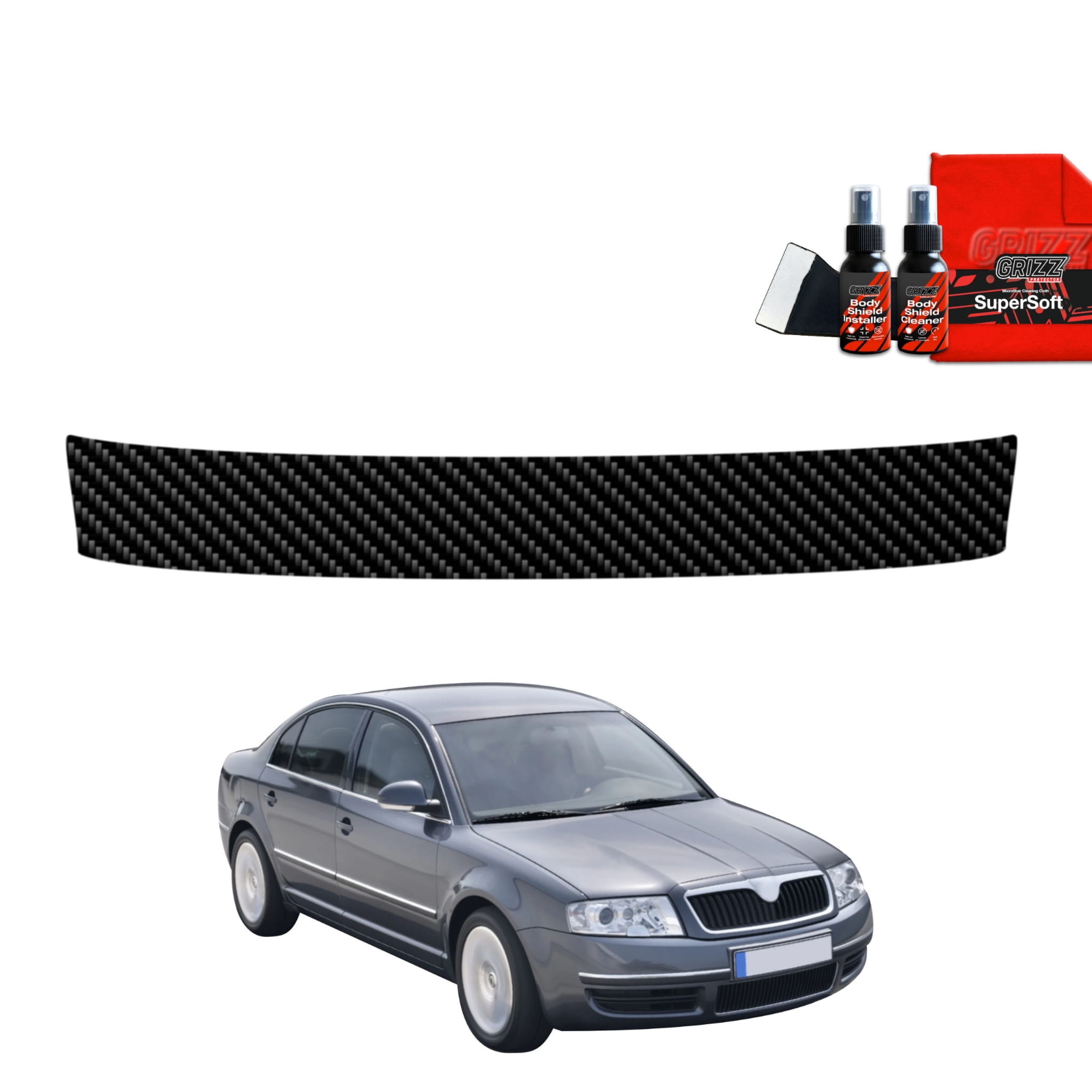 Folia karbonowa Grizz Protector na próg bagażnika do Skoda Superb (2001-2008)