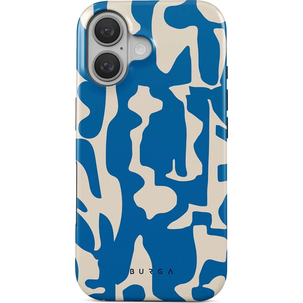 Etui Burga Mirage Tough do iPhone 16, beżowo-niebieskie