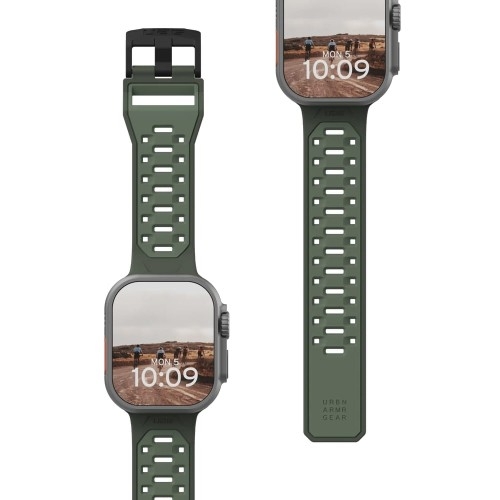 Image of Pasek Urban Armor Gear UAG Civilian do Apple Watch 49/46/45/44 mm, oliwkowy