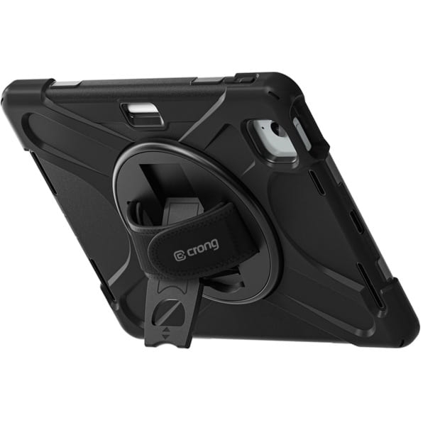 Etui z podstawką, pancerne do iPad 11″ A16 2025 / 10.9″ 2022, Crong Defender Plus, czarne
