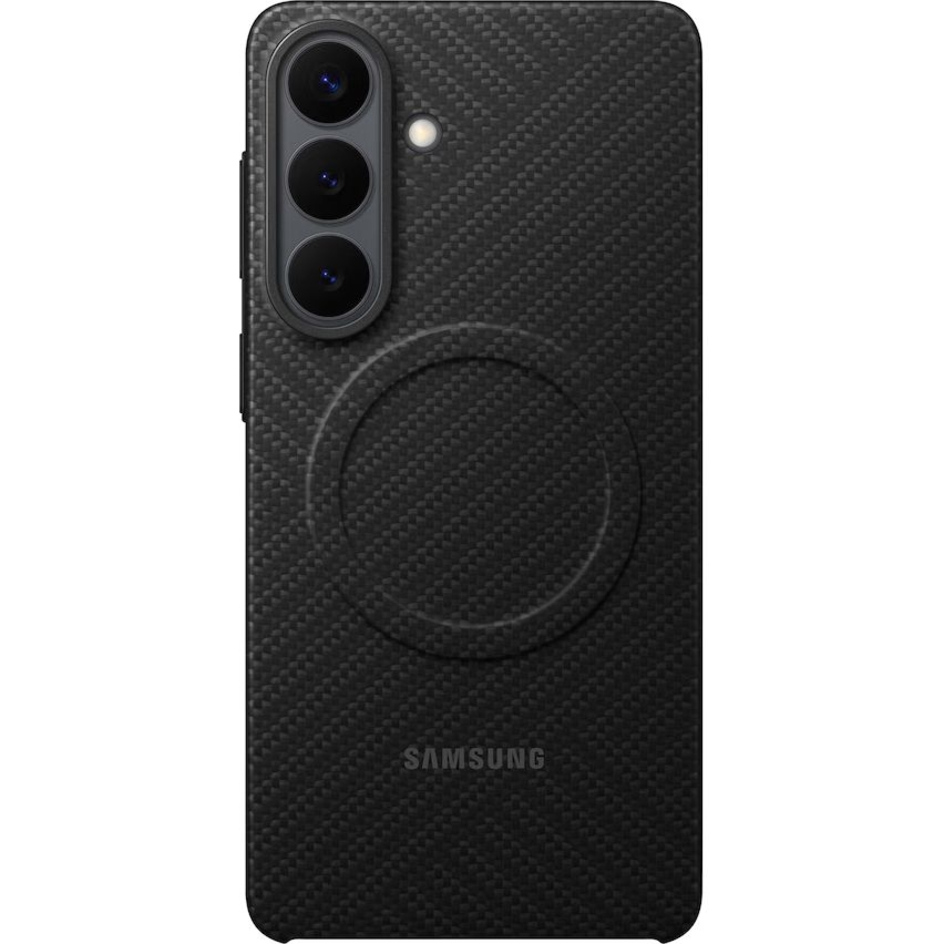Oryginalne etui Samsung Carbon Magnet Case do MagSafe do Galaxy S26 Plus, czarne z włóknem węglowym