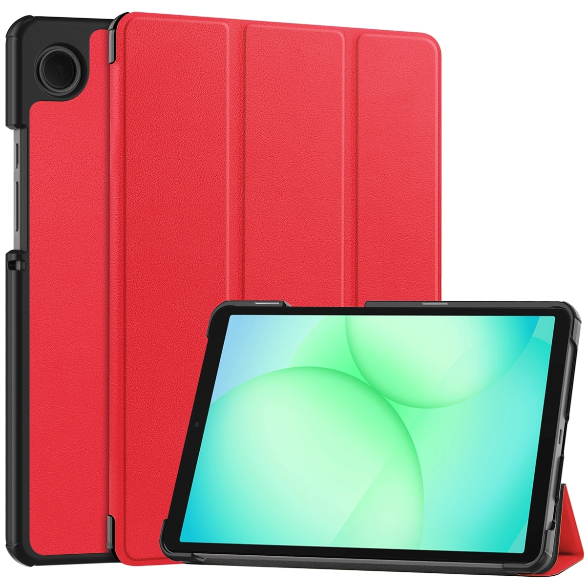 Etui z klapką Bizon Case Tab Croc do Galaxy Tab A11 / A9, czerwone