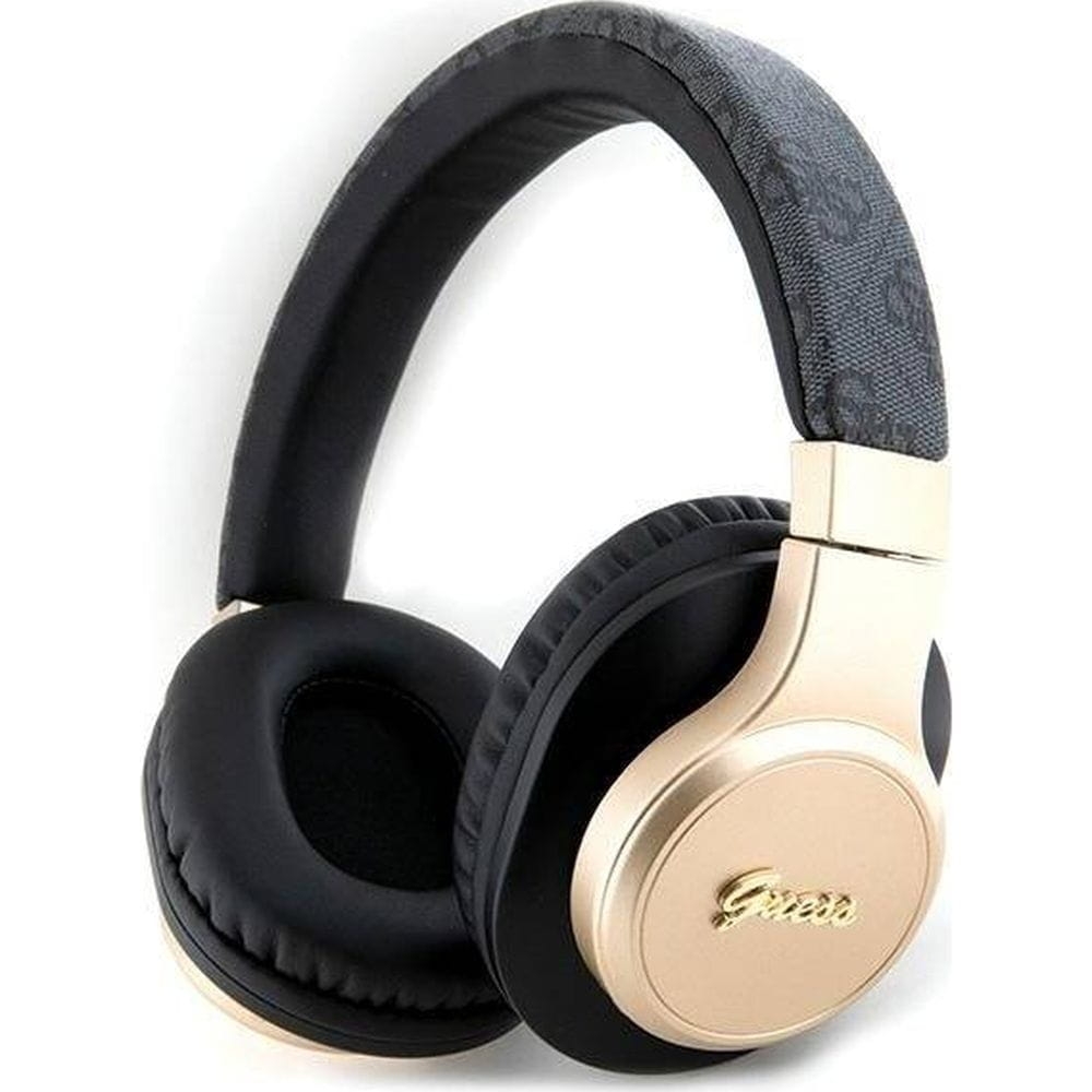 Image of Bezprzewodowe słuchawki nauszne Guess 4G Metal Logo Bluetooth, czarne