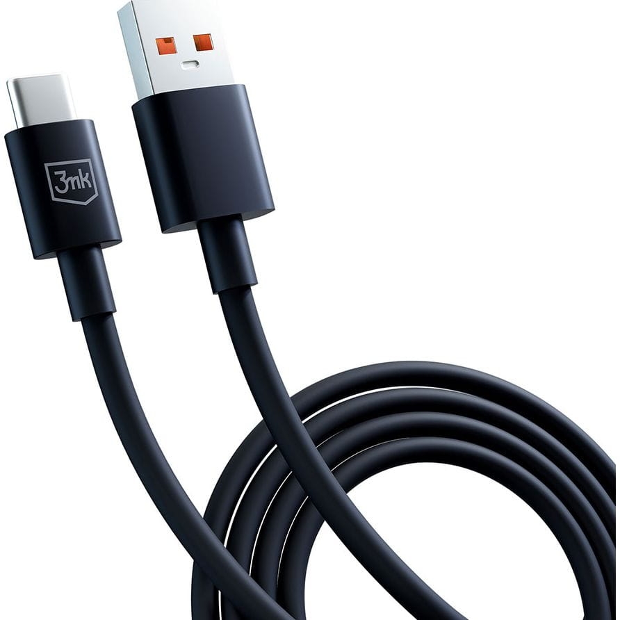 Image of Kabel 3mk Hyper Cable USB-A do USB-C, 60W, 5A, 1,2m, czarny