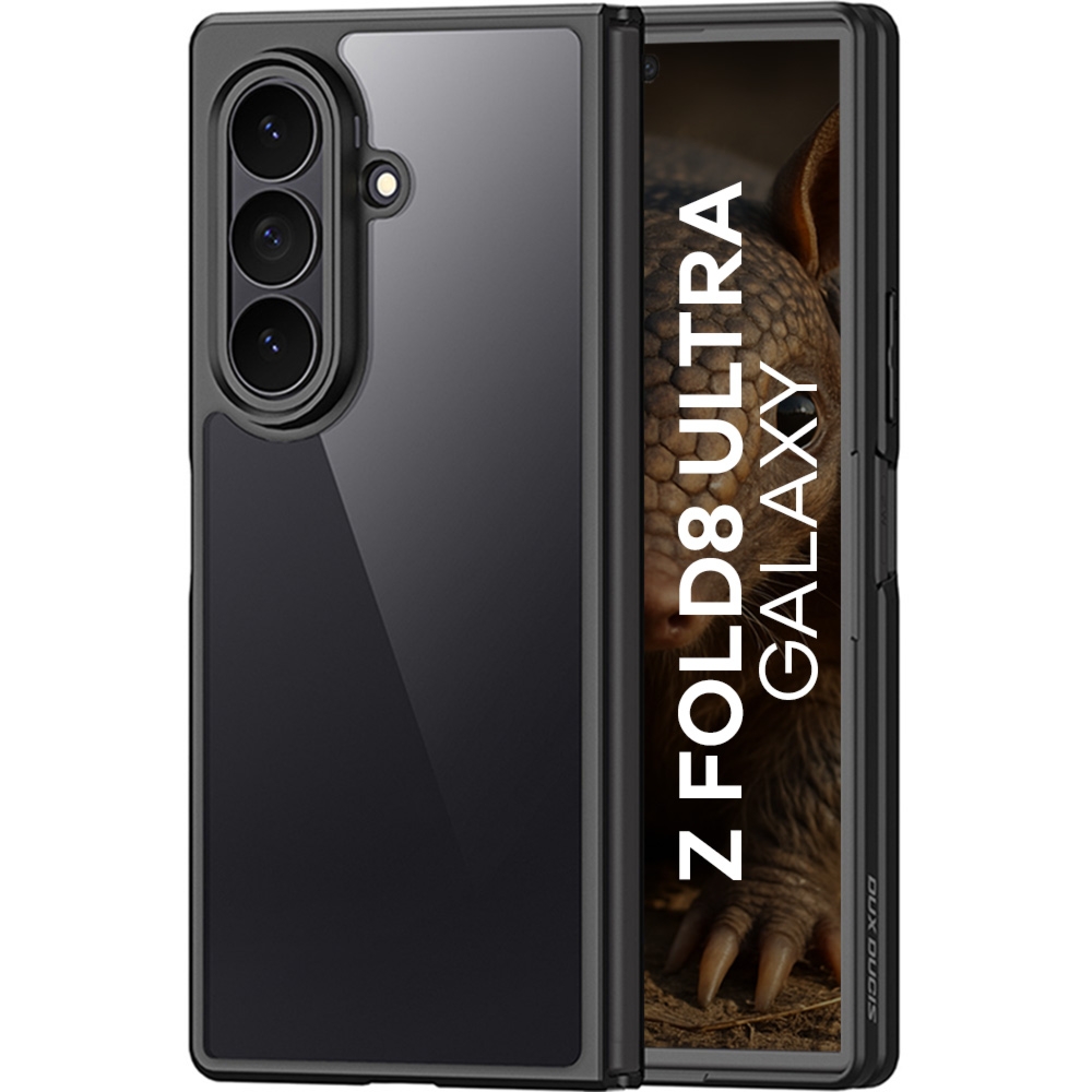 Etui Dux Ducis AIMO do Galaxy Z Fold8 Ultra, przezroczyste z czarną ramką