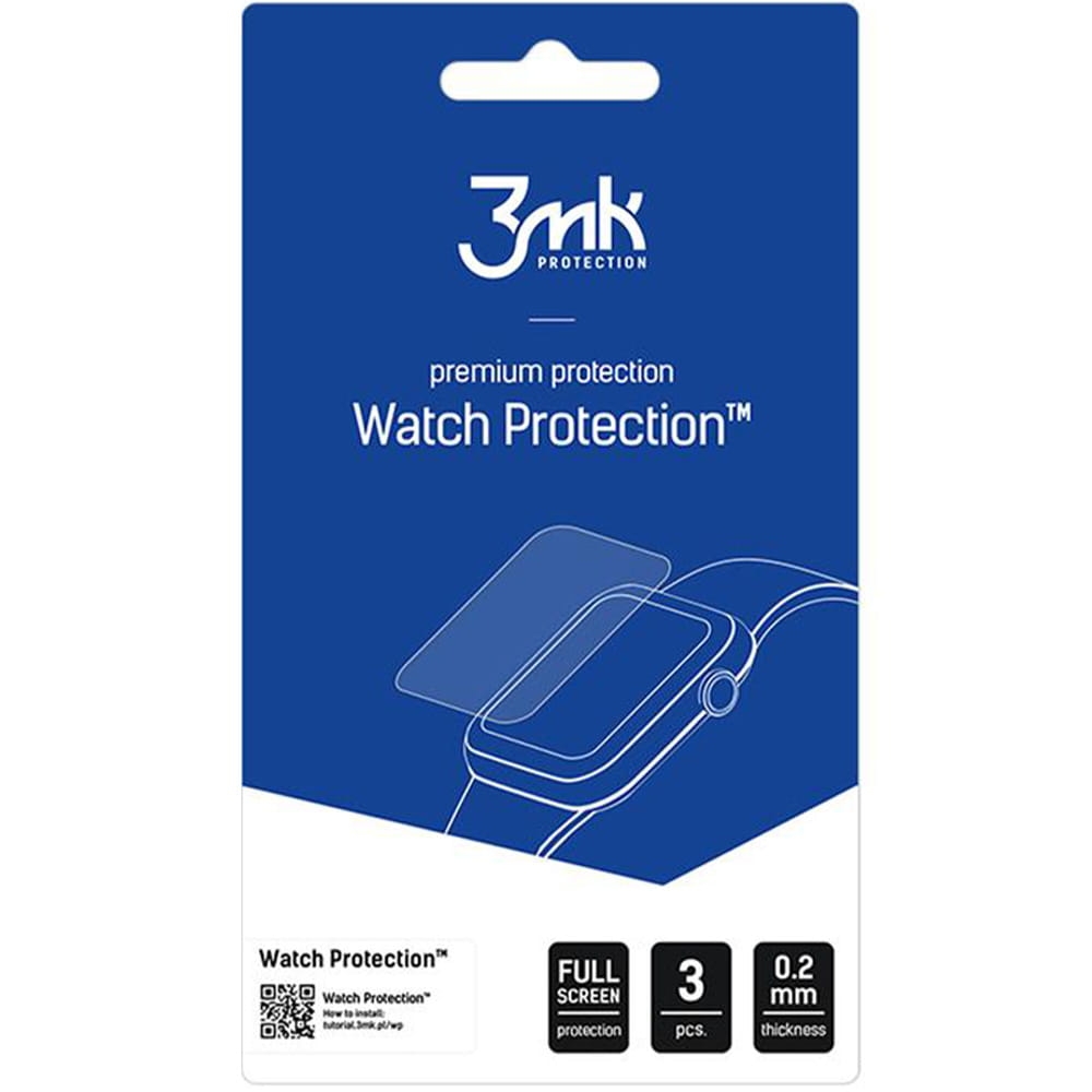 Image of Szkło hybrydowe 3mk Watch Protection do Xiaomi Smart Band 9 Active, 3 sztuki