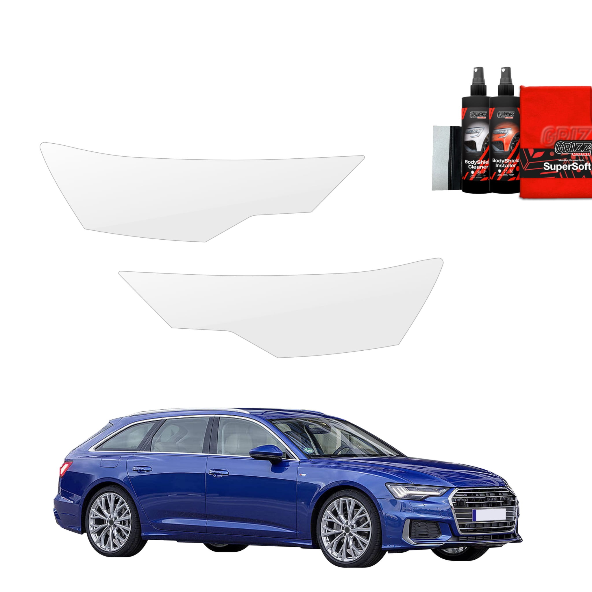 2w1 Folia ochronna na lampy Grizz Protector do Audi A6 C8 Kombi (2018-2023)