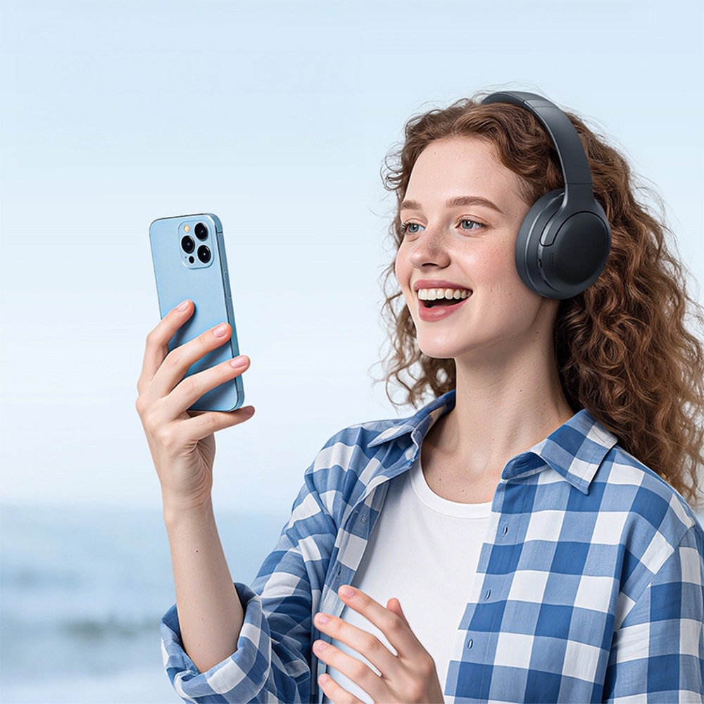 OUTLET: Bezprzewodowe słuchawki nauszne Baseus Bass BH1 Lite, Bluetooth 6.0, czarne