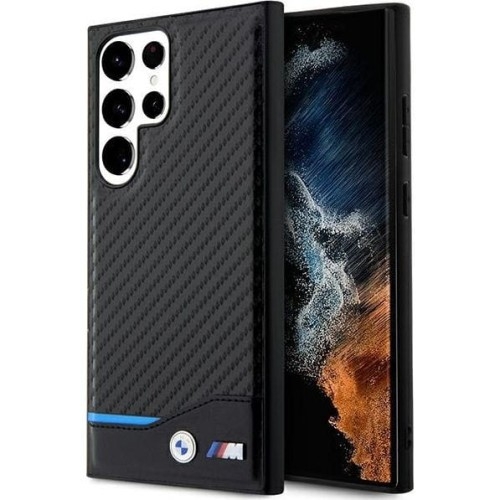 Image of Etui BMW M Collection Leather Carbon do Galaxy S23 Ultra, czarne