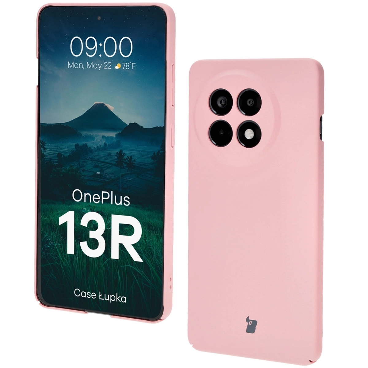 Etui Bizon Case Łupka do OnePlus 13R, różowe