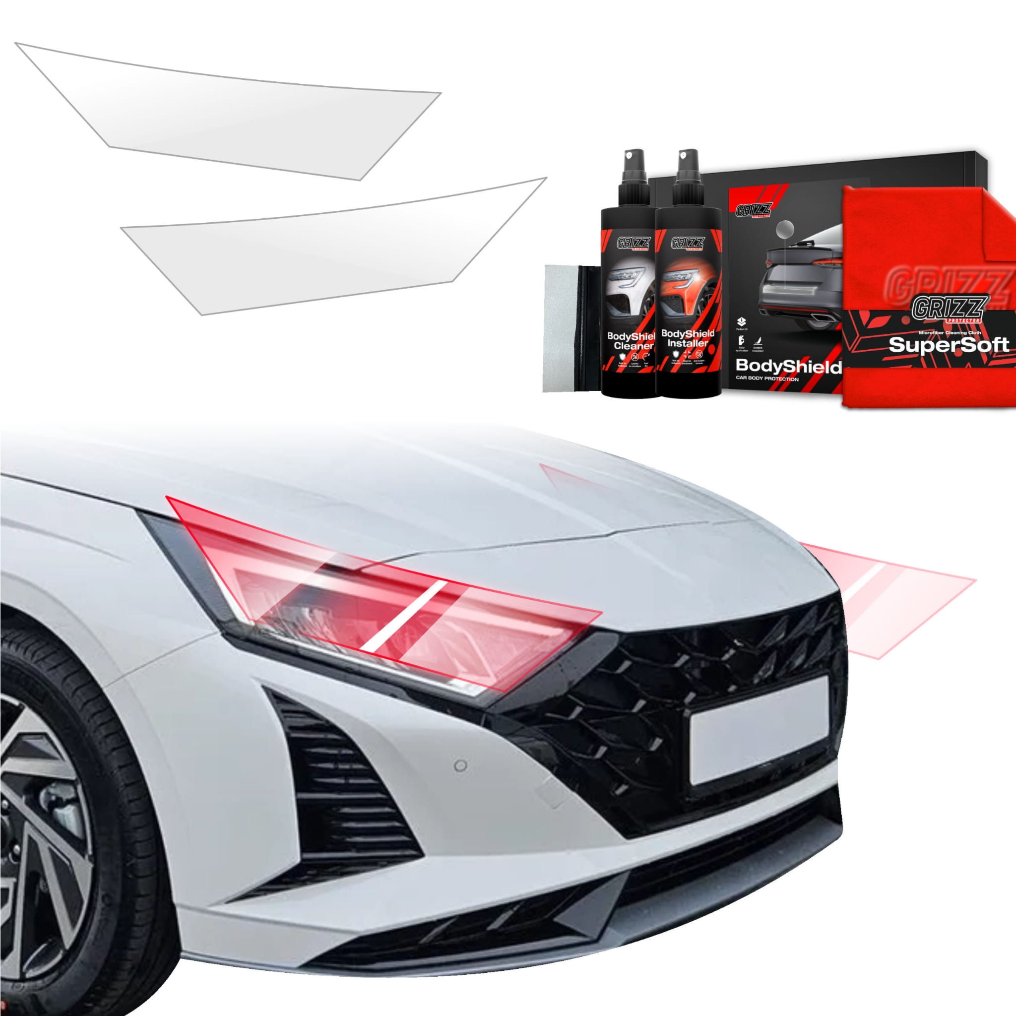 2w1 Folia ochronna Grizz Protector na lampy do Hyundai i20 (2023-2026)